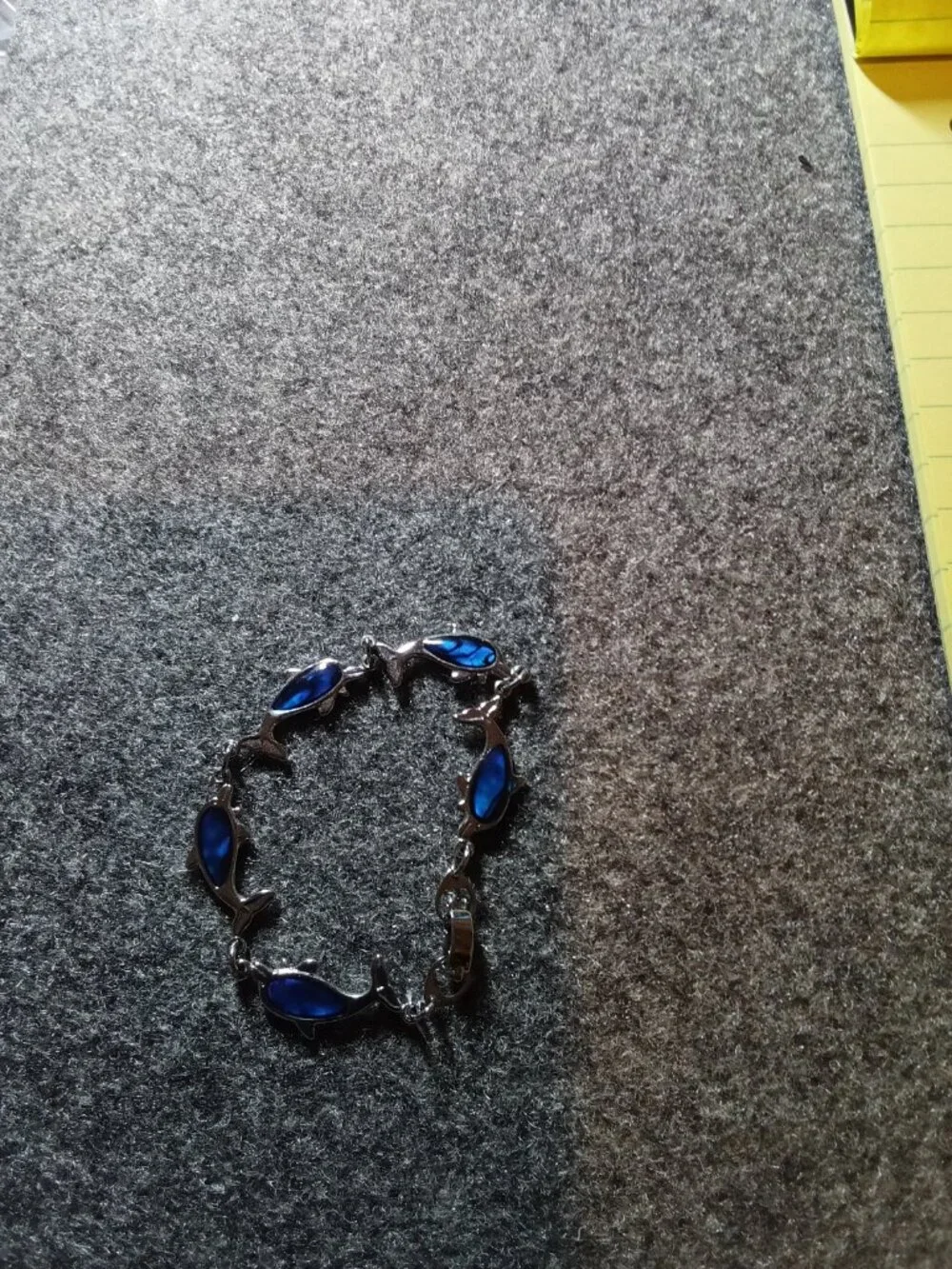 Dolphin Design Bracelet with Blue Accents
